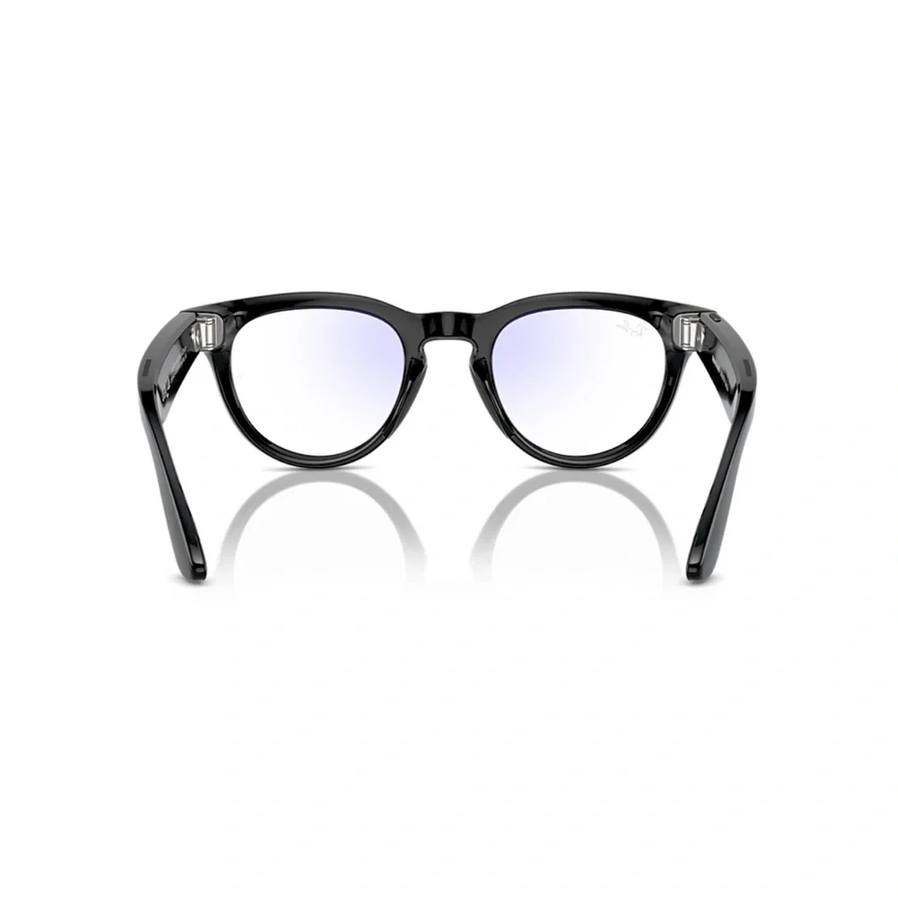 Rayban Stories, RW4003 Clear Round Shiny Black Frame